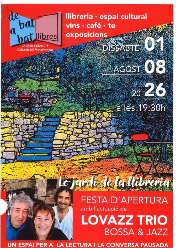 Lovazz trio en De Bat a Bat Llibres en Calaceite 