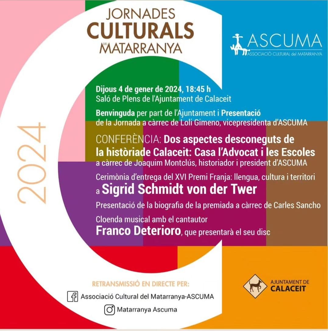 JORNADES CULTURALS DEL MATARRANYA EN CALACEITE