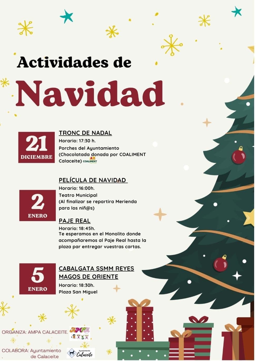 ACTIVIDADES NAVIDEÑAS EN CALACEITE