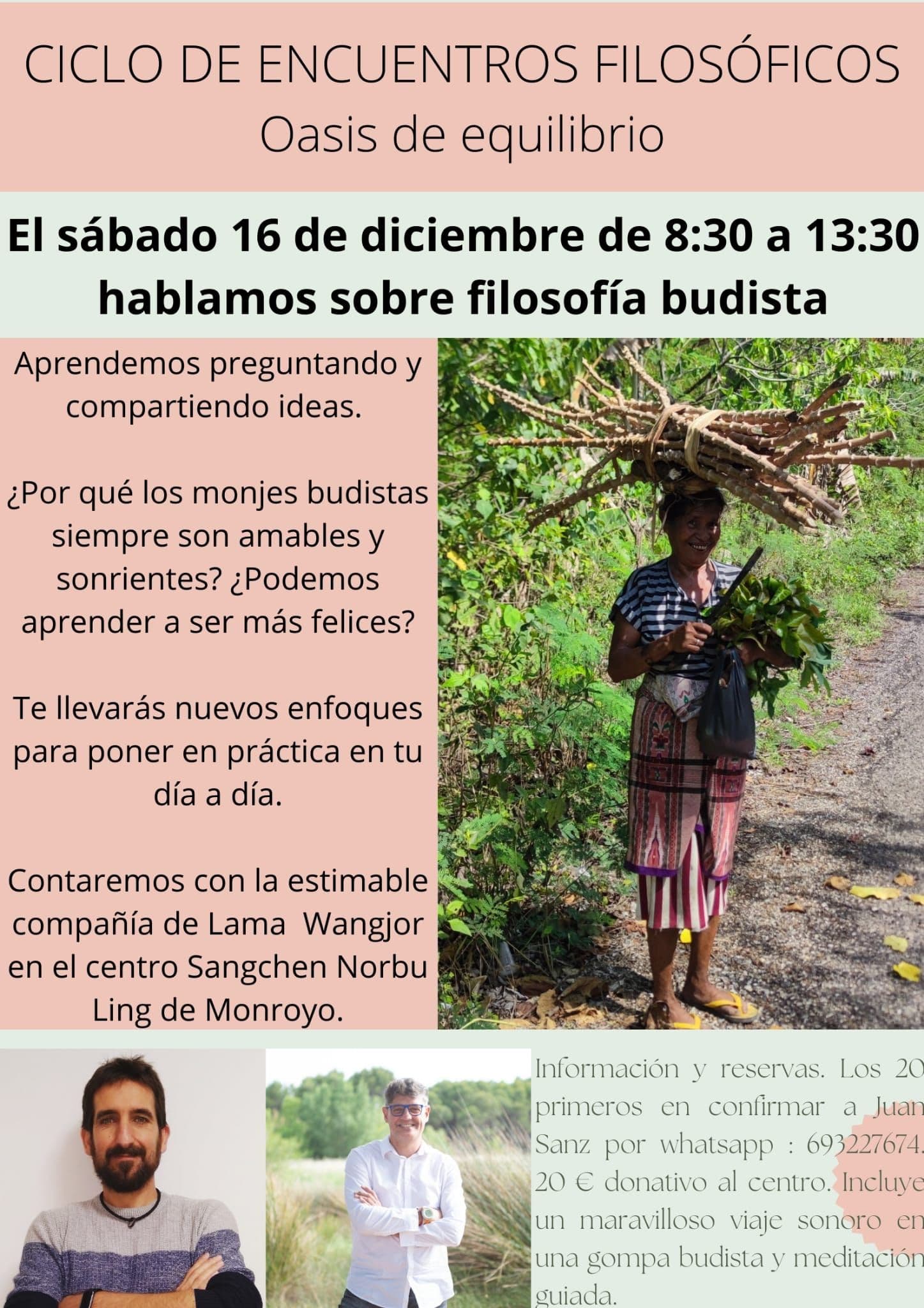 CICLO DE ENCUENTROS FILOSÓFICOS OASIS DE EQUILIBRIO EN EL CENTRO BUDISTA MONROYO