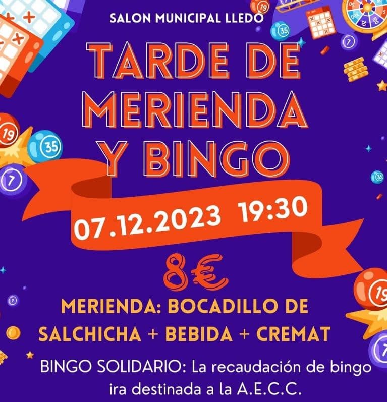 TARDE DE MERIENDA Y BINGO EN LLEDÓ