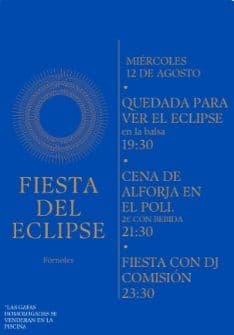 Fiesta del eclipse en Fórnoles