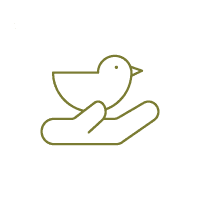 Icono decálogo del turista responsable nº 7: Protege la flora y fauna