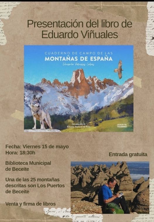 Presentación del libro de Eduardo Viñuales “Cuaderno de campo de las Montaña de España” en